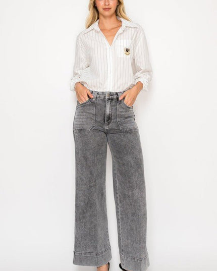 Artemis Vintage AT2101PZLG - High Rise the Perfect Palazzo Jeans - Sleekdenim.com