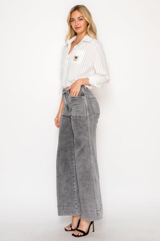Artemis Vintage AT2101PZLG - High Rise the Perfect Palazzo Jeans - Sleekdenim.com