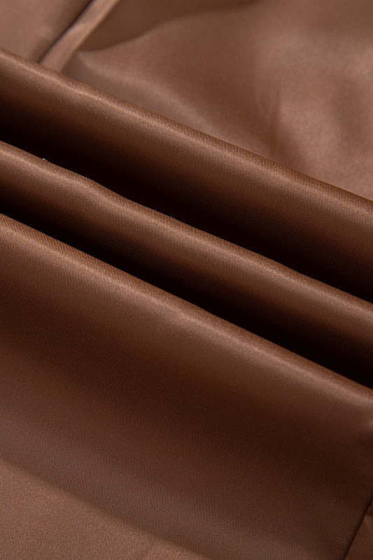 Brown Houndstooth Lapel Collar Blazer - Sleekdenim.com