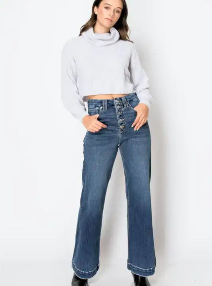 Artemis Vintage AT2001MT Tummy Control 90's Vintage Wide Leg Jeans - Sleekdenim.com