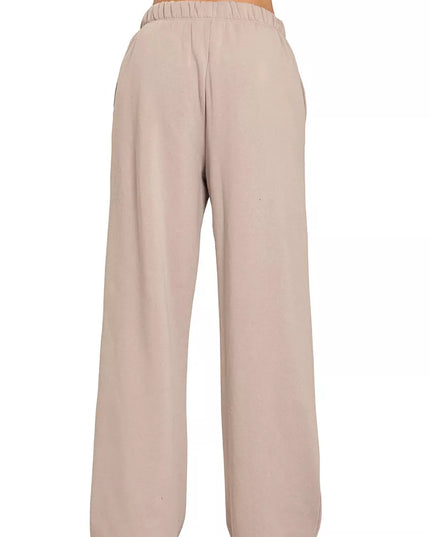 Zenana Fleece Sweatpant with Pockets - Sleekdenim.com