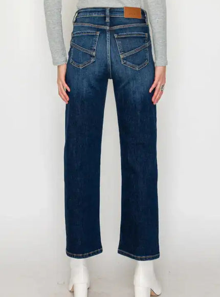 Artemis Vintage AT1029STD - High Rise Ankle Straight Jeans - Weste - Sleekdenim.com