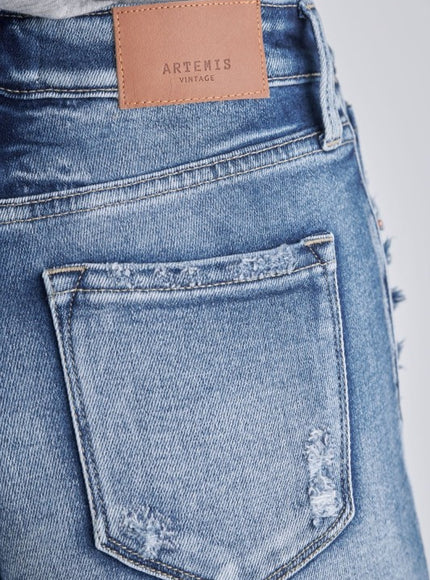 Artemis Vintage AT1088STM High Rise Stretch Ankle Straight Jeans - Sleekdenim.com