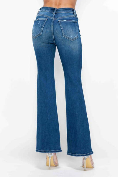 Bytos Full Size High Rise Bootcut Jeans with Pockets