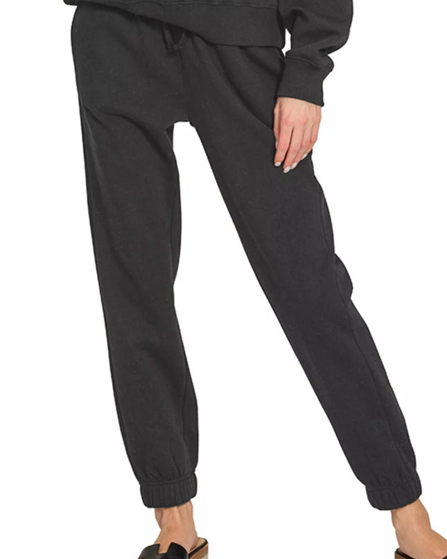 Zenana Fleece Long Sleeve Pullover & Jogger Set - Sleekdenim.com