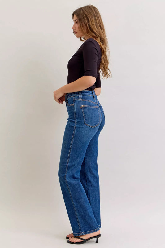 Judy Blue High Waist Tummy Control Straight Jeans - Sleekdenim.com