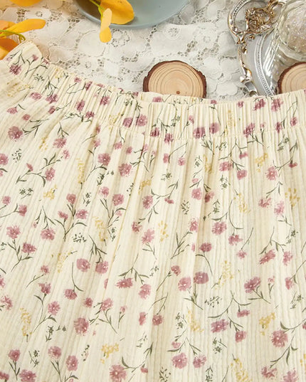 Floral Print Button-Down Top and Pants Lounge Set - Sleekdenim.com