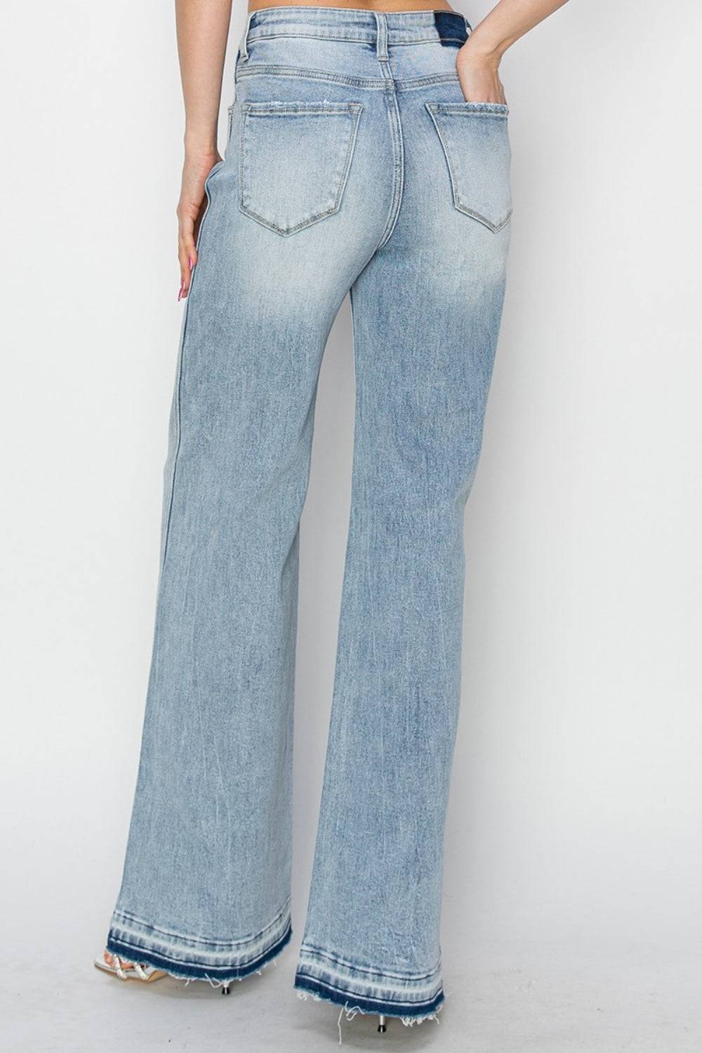 Risen Full Size High Rise Wide Leg Jeans | Sleekdenim.com