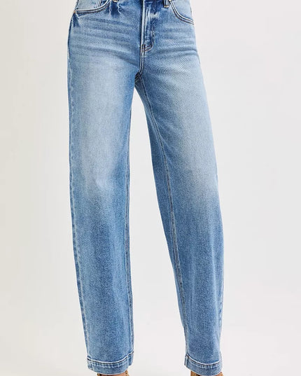 RISEN High Rise Wide Baggy Jeans - Sleekdenim.com