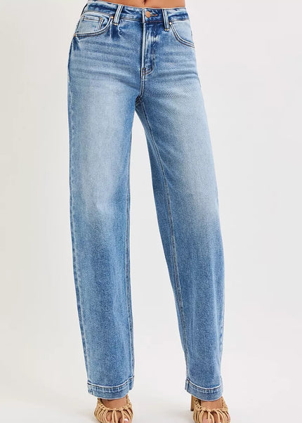 RISEN High Rise Wide Baggy Jeans - Sleekdenim.com