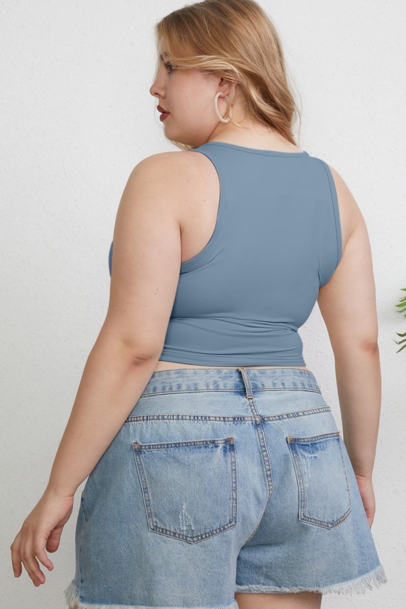 Basic Bae Full Size Round Neck Slim Tank - Sleekdenim.com