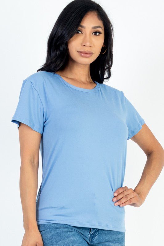 Basic Short Sleeve T-shirt - Sleekdenim.com