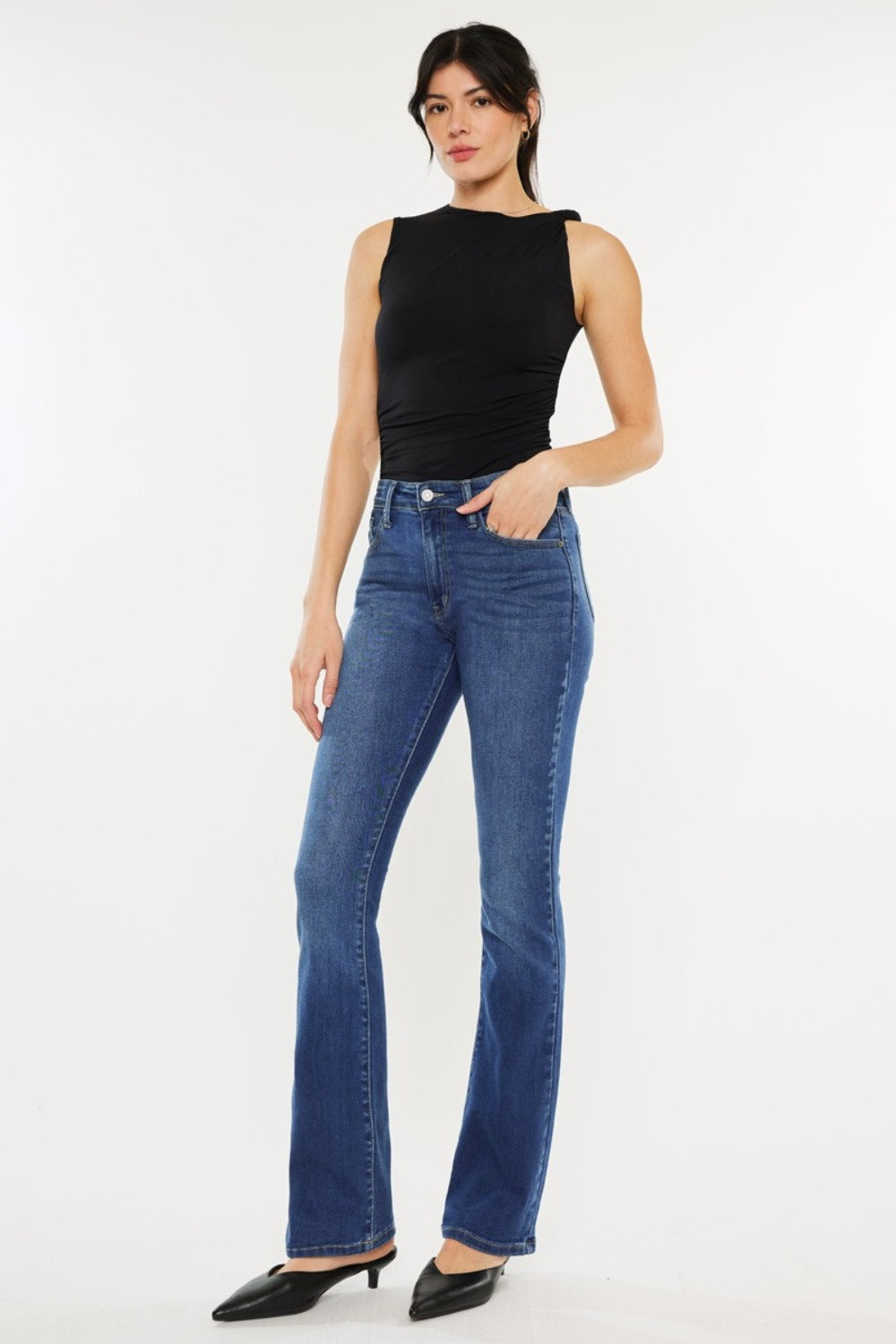 Kancan High Rise Slim Bootcut Jeans - Sleekdenim.com