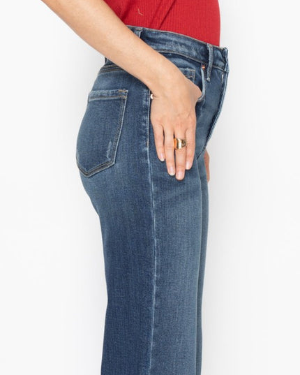 AT1088STDT - TUMMY CONTROL HIGH RISE STRAIGHT JEAN - Sleekdenim.com