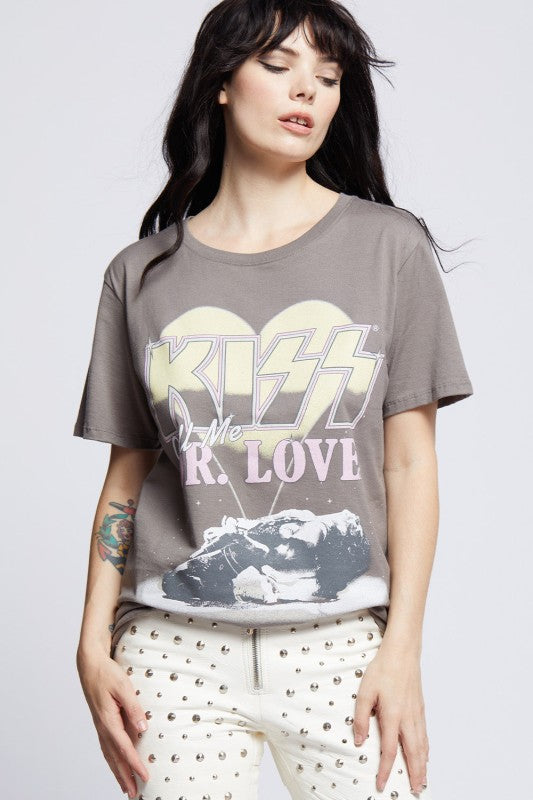 KISS Dr. Love Vintage Graphic Boyfriend Tee - Sleekdenim.com