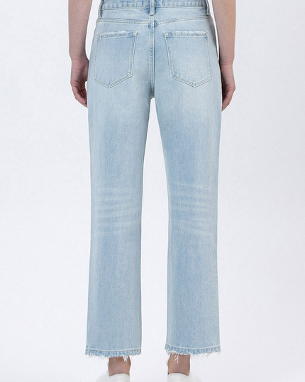 Vervet by Flying Monkey Super High Rise Distressed Crop Straight Jeans