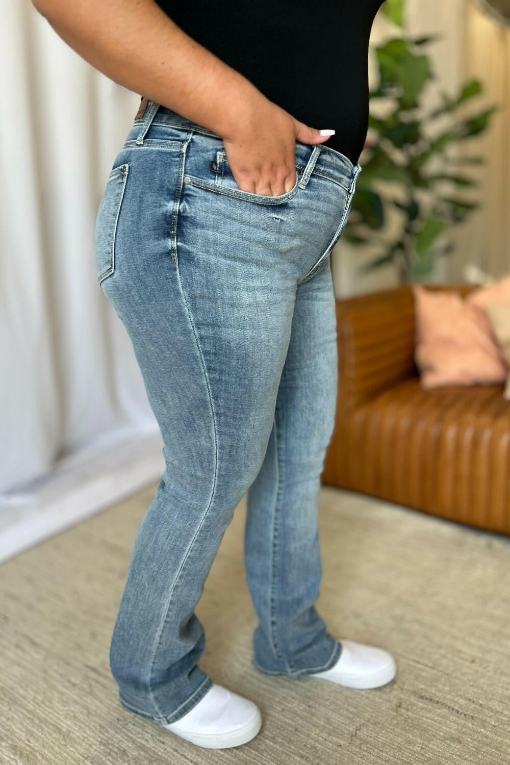 Judy Blue Full Size Medium Rise Bootcut Jeans | Sleekdenim.com