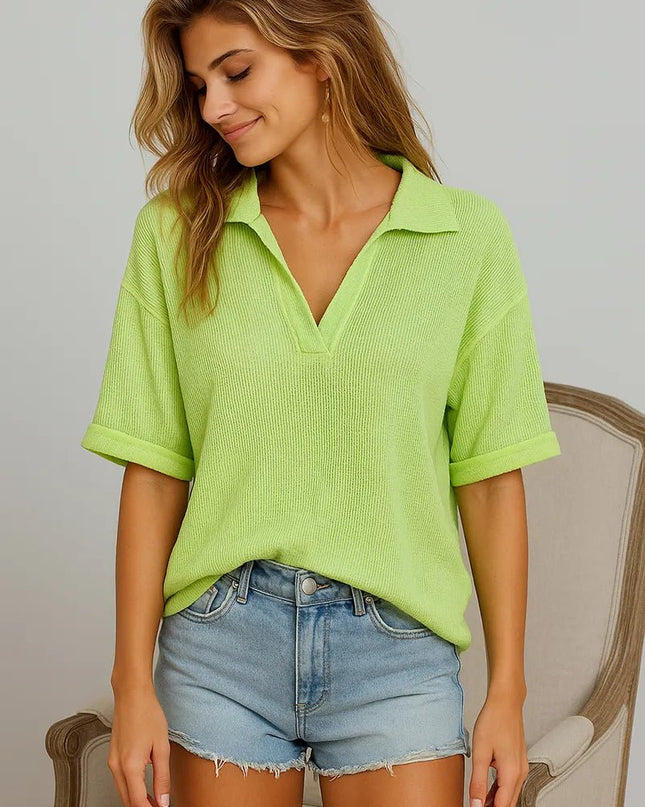 BiBi Mineral Washed Thermal Top - Sleekdenim.com