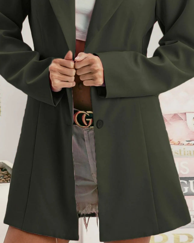 BiBi Single Breasted Peaked Lapel Blazer - Sleekdenim.com