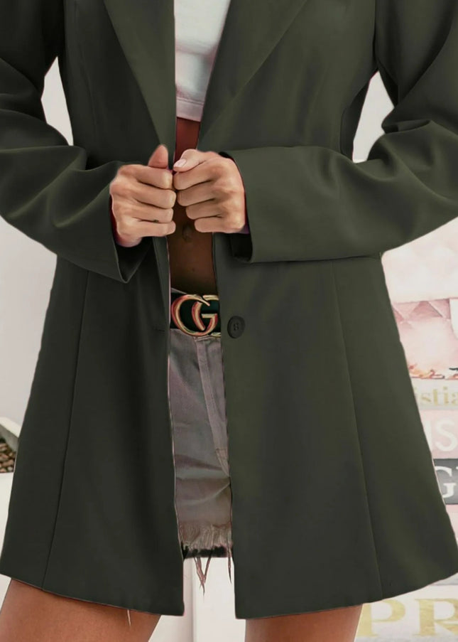 BiBi Single Breasted Peaked Lapel Blazer - Sleekdenim.com