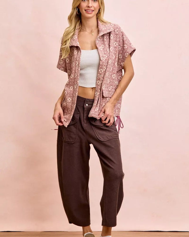 BiBi Washed Terry Pants with Pockets - Sleekdenim.com