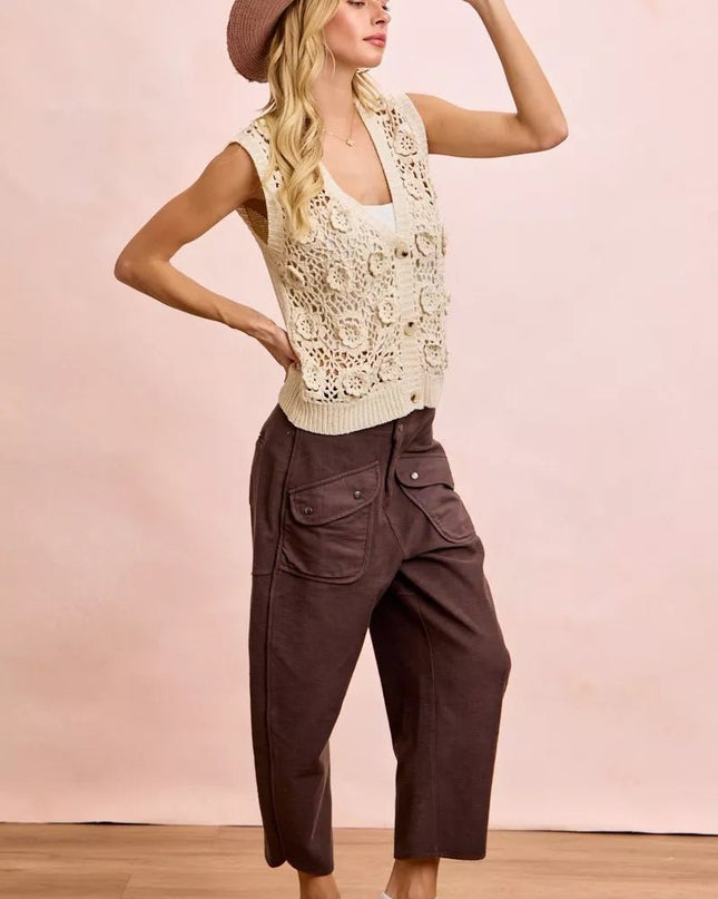 BiBi Washed Terry Pants with Pockets - Sleekdenim.com