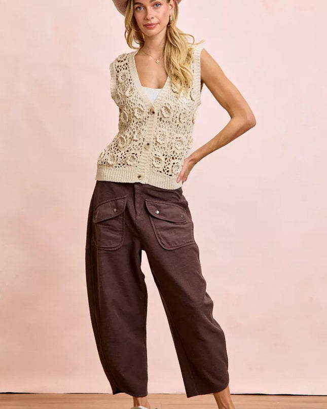 BiBi Washed Terry Pants with Pockets - Sleekdenim.com