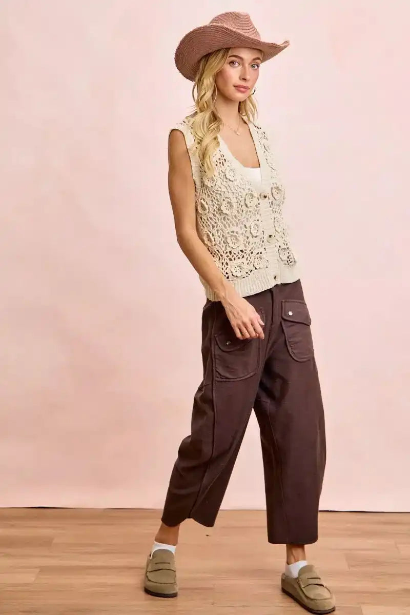 BiBi Washed Terry Pants with Pockets - Sleekdenim.com
