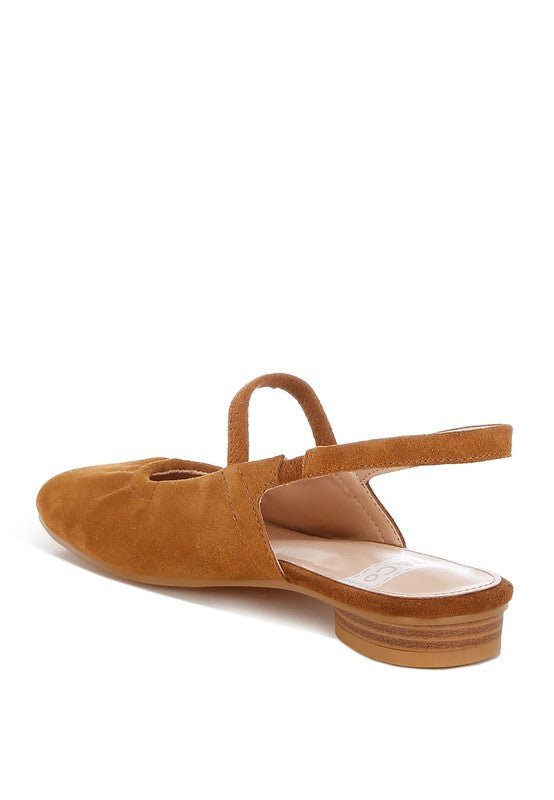 Bounzi Soft Suede Leather Slingback Sandals - Sleekdenim.com