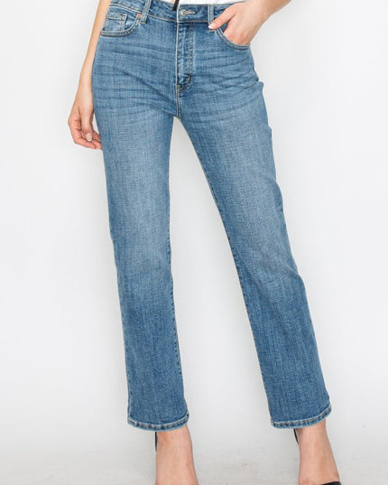 AT2010STMT - Tummy Control High Rise Slim Straight - Sleekdenim.com