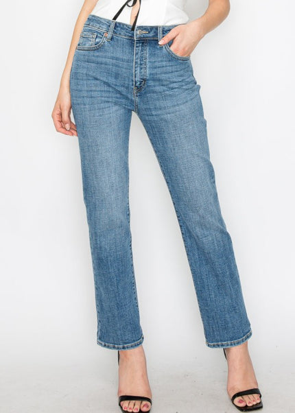 AT2010STMT - Tummy Control High Rise Slim Straight - Sleekdenim.com