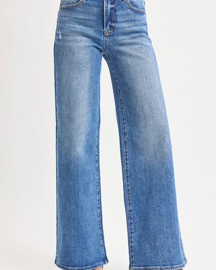 RISEN Full Size High Rise Wide Leg Jeans Plus Size - Sleekdenim.com