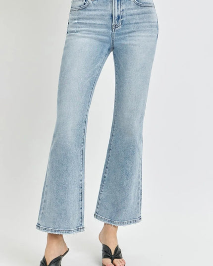 RISEN Full Size High Rise Ankle Flare Jeans - Sleekdenim.com