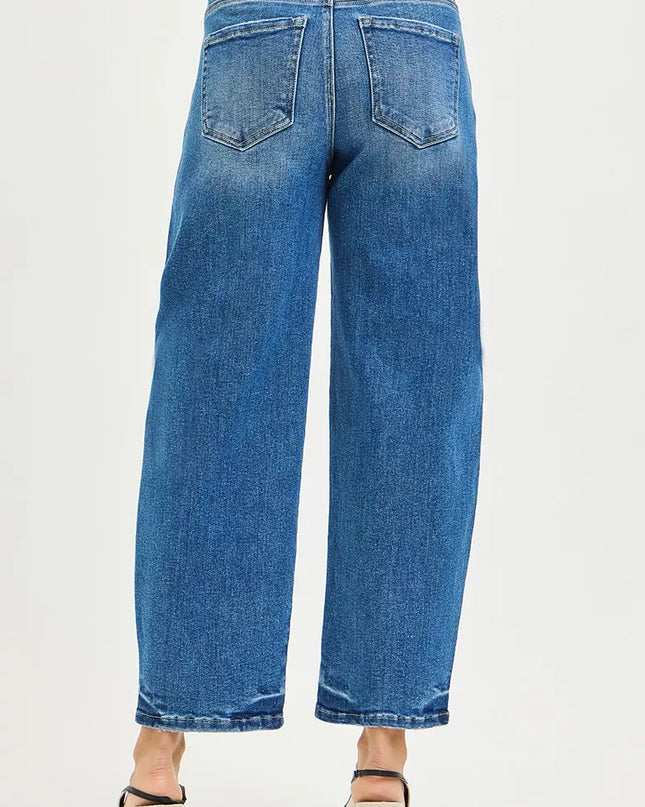 RISEN Slouchy Cropped Barrel Jeans - Sleekdenim.com