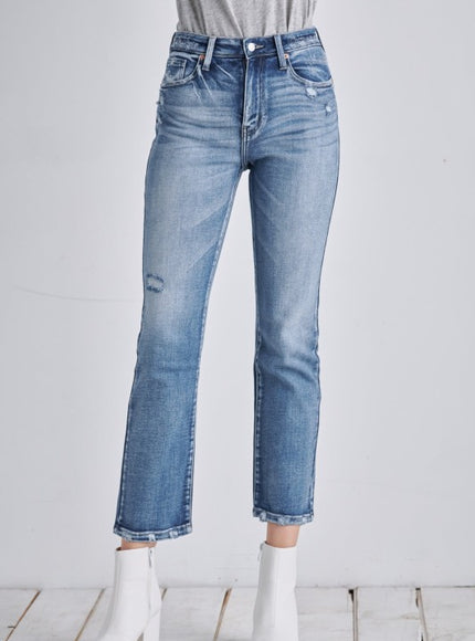 Artemis Vintage AT1088STM High Rise Stretch Ankle Straight Jeans - Sleekdenim.com