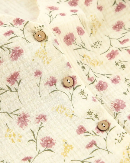 Floral Print Button-Down Top and Pants Lounge Set - Sleekdenim.com