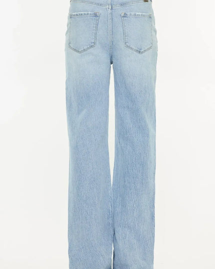 Kancan Distressed High Waist Straight Jeans - Sleekdenim.com