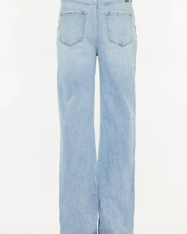 Kancan Distressed High Waist Straight Jeans - Sleekdenim.com