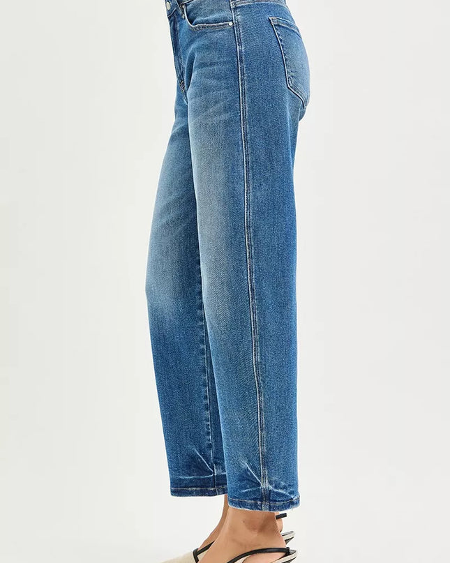 RISEN Slouchy Cropped Barrel Jeans - Sleekdenim.com
