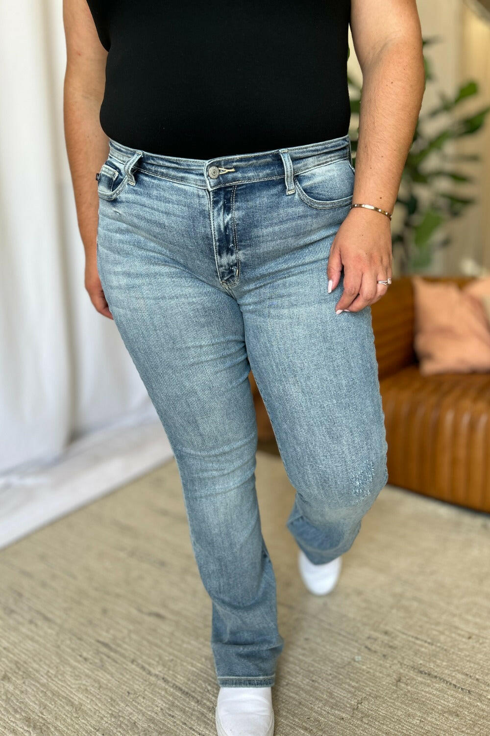 Judy Blue Full Size Medium Rise Bootcut Jeans | Sleekdenim.com