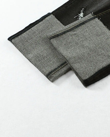 High Waist Distressed Straight Leg Jeans - Sleekdenim.com