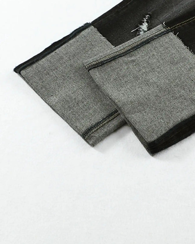 High Waist Distressed Straight Leg Jeans - Sleekdenim.com