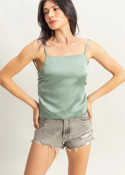 HYFVE Satin Back Tie Detail Cami - Sleekdenim.com