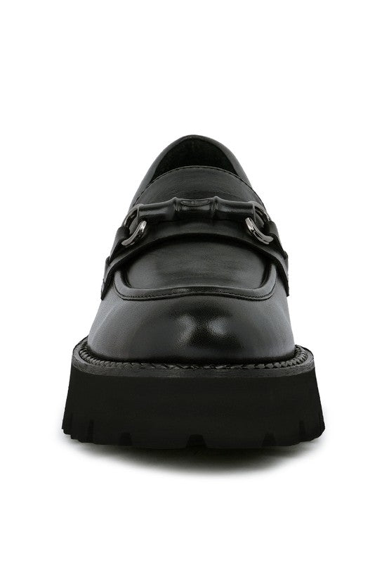 CHEVIOT Chunky Leather Loafers - Sleekdenim.com