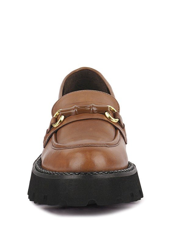 CHEVIOT Chunky Leather Loafers - Sleekdenim.com