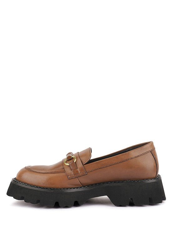 CHEVIOT Chunky Leather Loafers - Sleekdenim.com