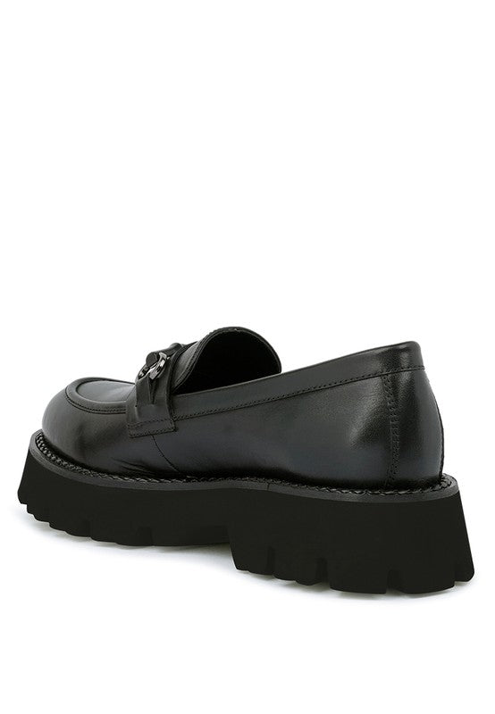 CHEVIOT Chunky Leather Loafers - Sleekdenim.com