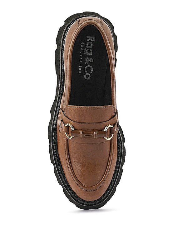 CHEVIOT Chunky Leather Loafers - Sleekdenim.com