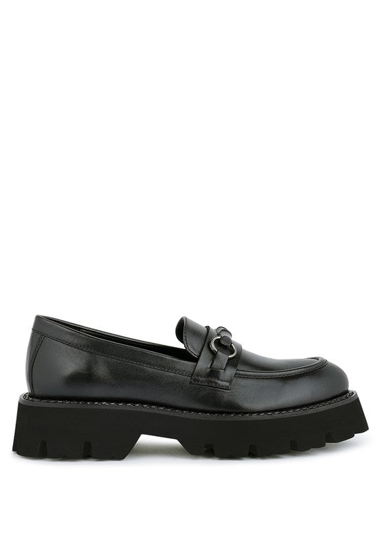 CHEVIOT Chunky Leather Loafers - Sleekdenim.com