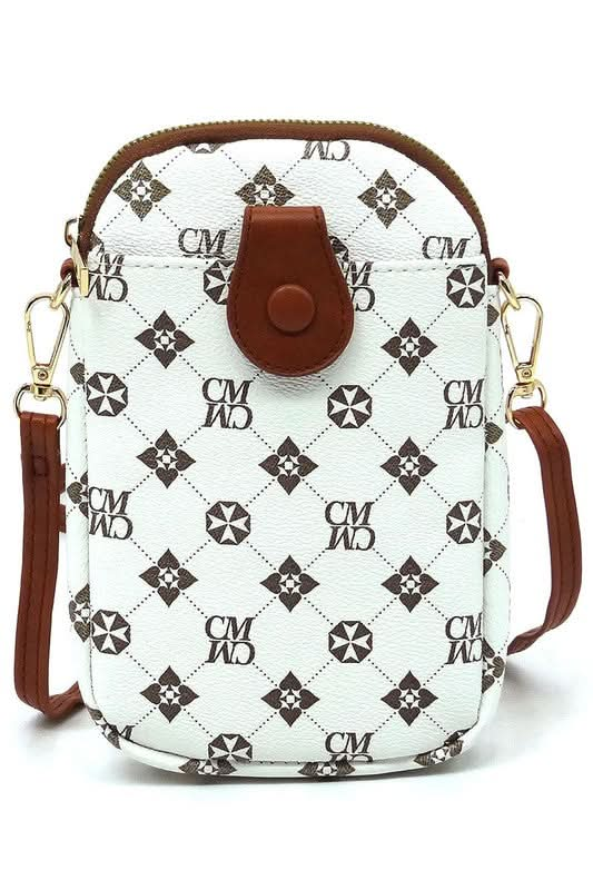 CM Monogram Mini Crossbody Bag Cell Phone Purse - Sleekdenim.com